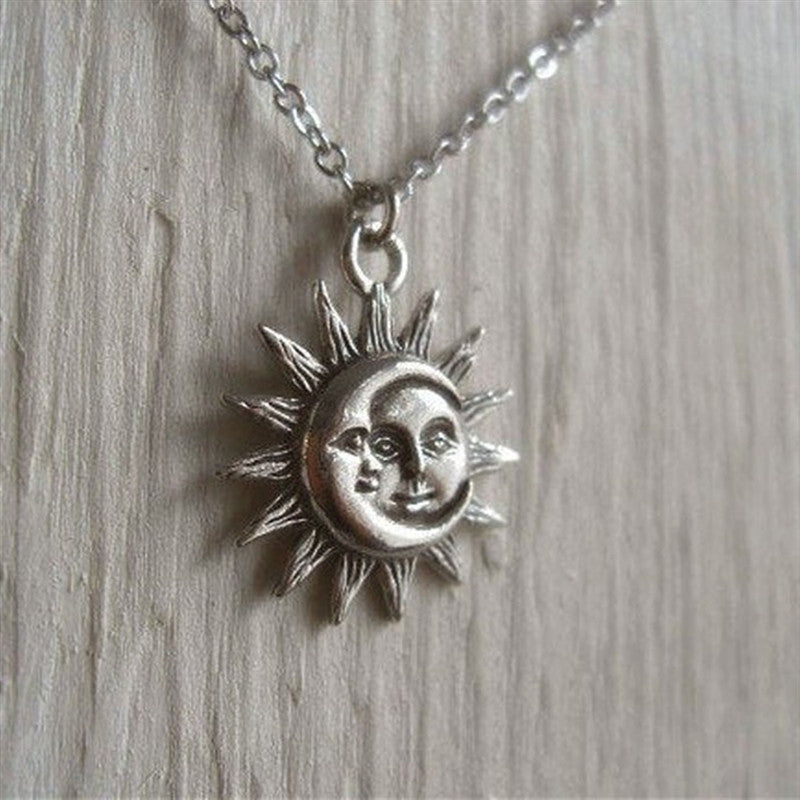 Collar colgante de sol & luna
