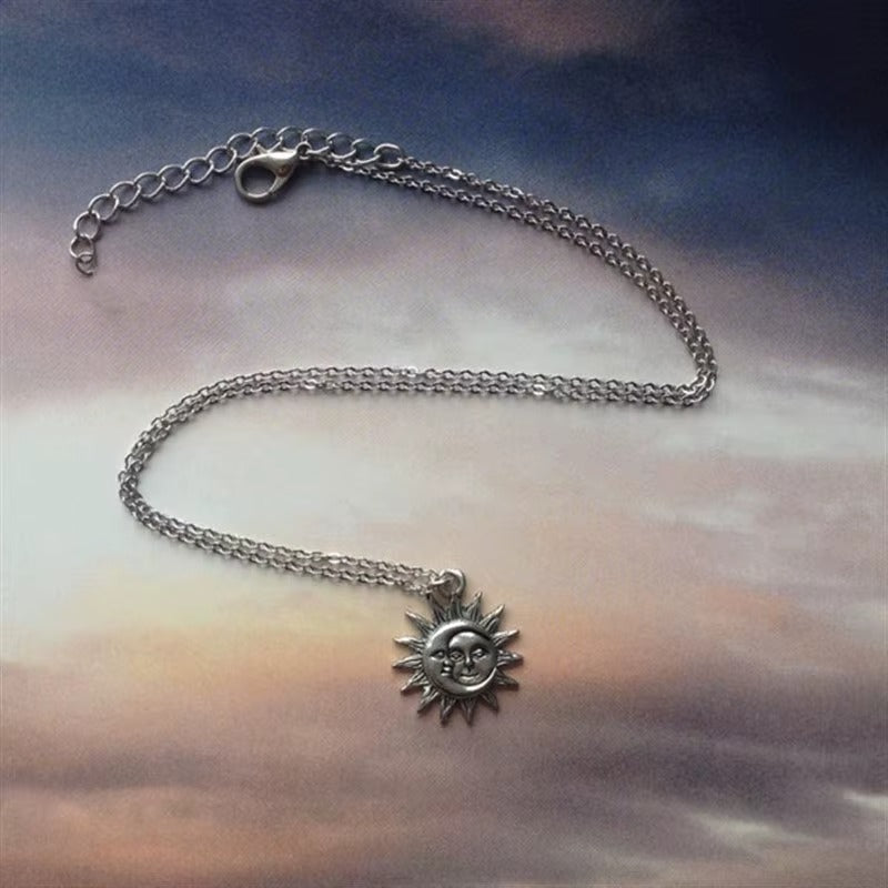 Collar colgante de sol & luna