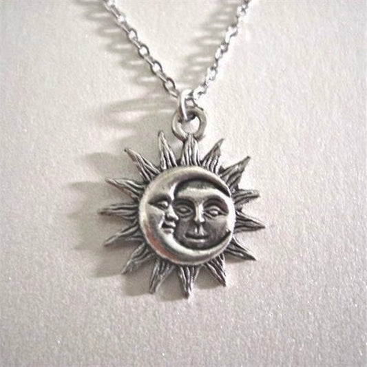 Collar colgante de sol & luna