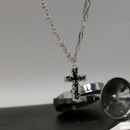Collar de cruz con espinas