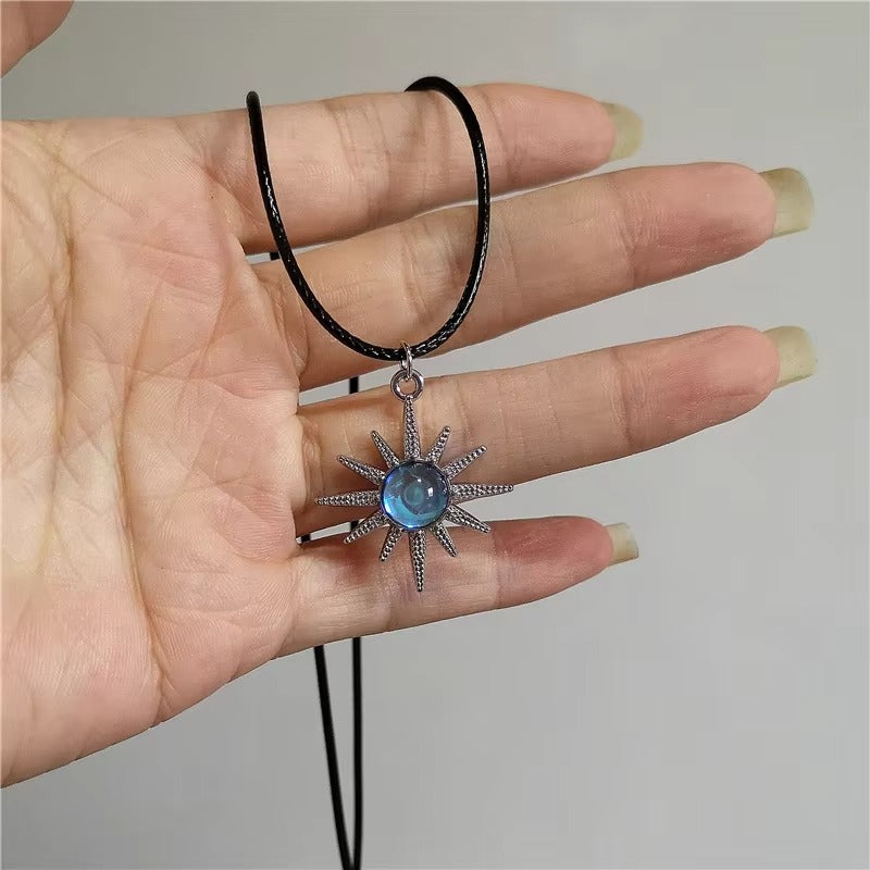 Collar estrella plateada